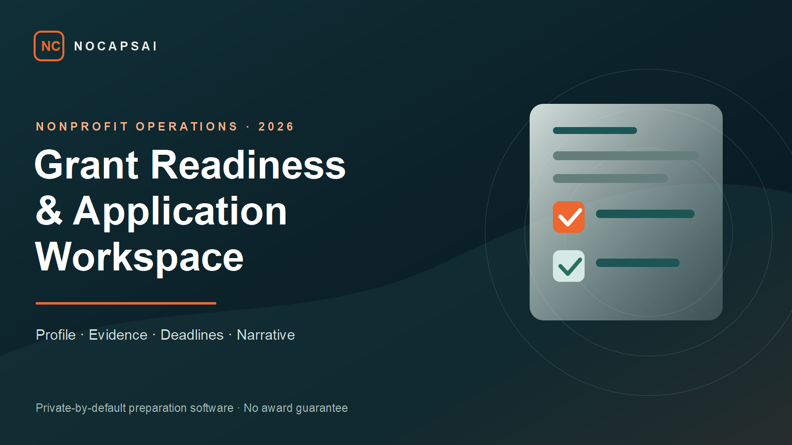 Nonprofit Grant Readiness and Application Workspace 2026 cover